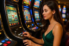 Giao diện slot nổ hũ với nhiều cuộn quay và hiệu ứng hào quang rực rỡ